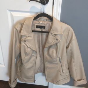 Black River beige faux leather jacket